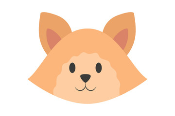 Cat head. Cute and funny animal. Kitten smile, adorable pet