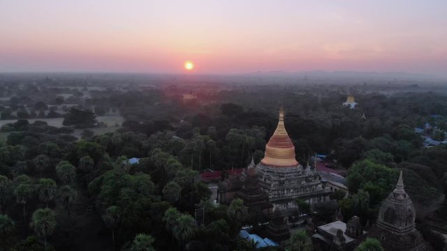 Beautiful aerial views from Bagan, Myanmar