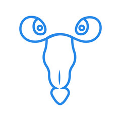 Reproductive system icon. Female internal organ concept.