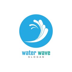 Water Wave symbol and icon Logo Template vector