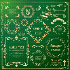 カリグラフィーフレーム　広告　パンフレット　カードデザイン