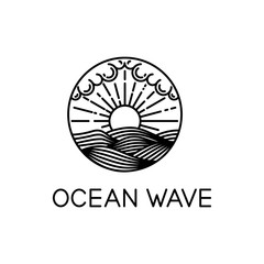 ocean waves line art