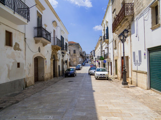 Picturesque street in Ginosa, Italy