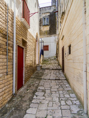 Picturesque street in Ginosa, Italy
