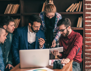 business team discussing a new advertising project of the compan