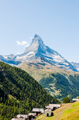 Zermatt, Matterhorn, Findeln, Sunnegga, Bergkapelle, Alpen, Wallis, Weiler, Alm, Bergwiesen, Bergblumen, Sommer, Schweiz