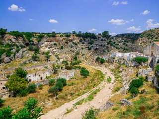 Fototapeta na wymiar Ancient ruins in Ginosa, Apulia, south Italy