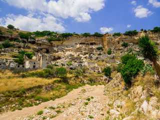 Fototapeta na wymiar Ancient ruins in Ginosa, Apulia, south Italy