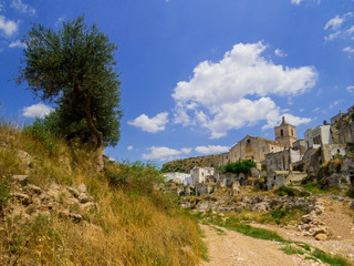 Ancient ruins in Ginosa, Apulia, south Italy