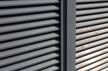 Roller shutters at the street