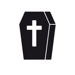 Coffin vector icon
