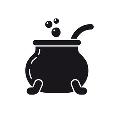 magic potion cauldron vector icon