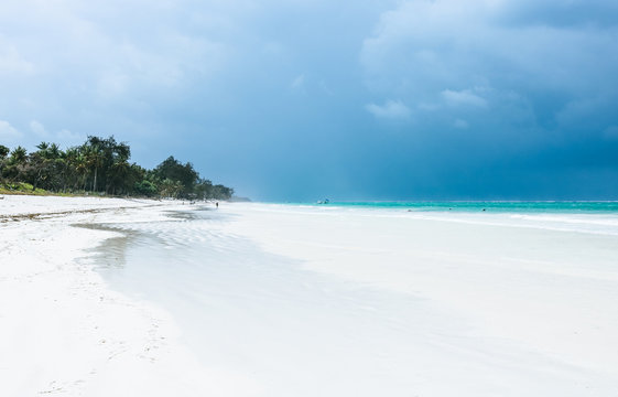 White Sand Of Diani Beach In Kenya