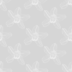 Obraz premium seamless pattern with orchid flower