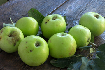 Ugly vegetables on wooden table