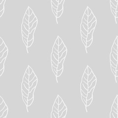 Floral abstract seamless pattern leaves