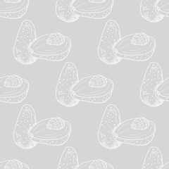 seamless abstract pattern with avocado
