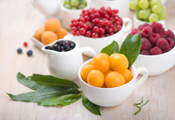berry mix isolated on a white background