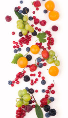 berry mix isolated on a white background