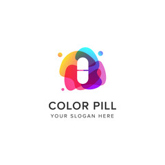 color medical logo vector icon