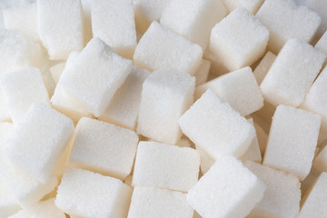 The white sugar cubes background