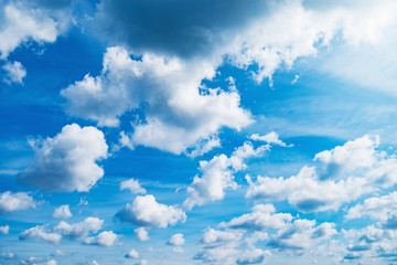 Naklejka na ściany i meble Amazing cloudscape on the sky at midday time.