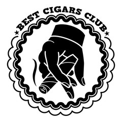 Best cigars club logo. Simple illustration of best cigars club vector logo for web design isolated on white background