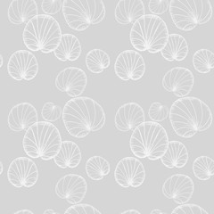 lotus, water lily seamless floral pattern hand drawn sketch