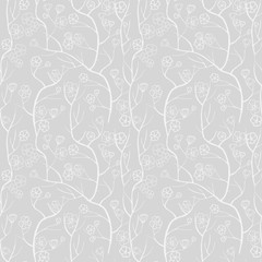 cherry blossom floral seamless pattern hand drawn