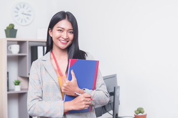 Female businesswoman in office, Asian woman accountant is currently audit work