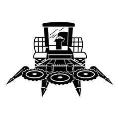 Modern harvester icon. Simple illustration of modern harvester vector icon for web design isolated on white background