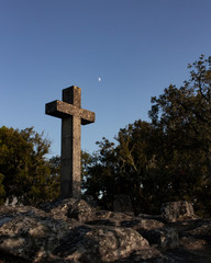 cross on a background of blue sky