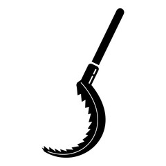 Hand sickle icon. Simple illustration of hand sickle vector icon for web design isolated on white background