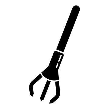 Hand small rake icon. Simple illustration of hand small rake vector icon for web design isolated on white background