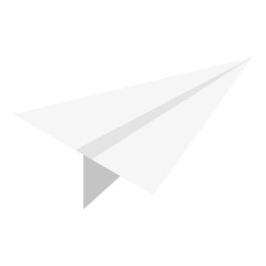 Paper airplane icon. Isometric of paper airplane vector icon for web design isolated on white background
