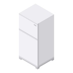 Old fridge icon. Isometric of old fridge vector icon for web design isolated on white background