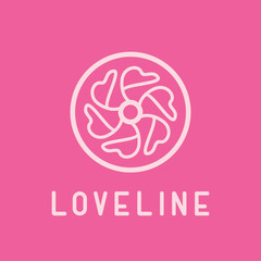 Flower Logo Vector Design Template. Silhouette Floral Emblem Icon. Modern Fashion Symbol. Logo For Company And Business.