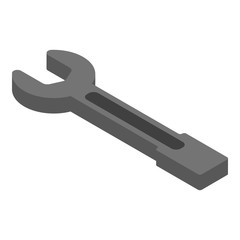 Wrench icon. Isometric of wrench vector icon for web design isolated on white background