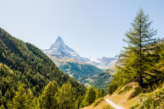 Zermatt, Findeln, Matterhorn, Wanderweg, Sunnegga, Schlucht,  Zmuttgletscher, Furi, Zmutt,  Alpen, Wallis, Sommer, Schweiz