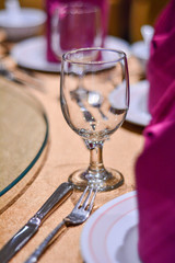 Dinner table arrangement 