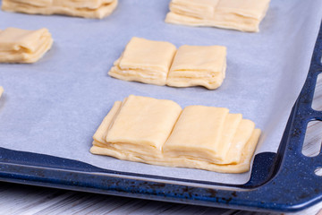 Cooking homemade cookies in the form of a book