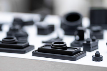 Plastic and rubber parts of automotive manufacturing by high precision mold injection in factory