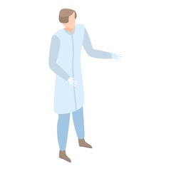 Man doctor lab icon. Isometric of man doctor lab vector icon for web design isolated on white background