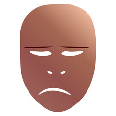 Sorrowful theatrical mask