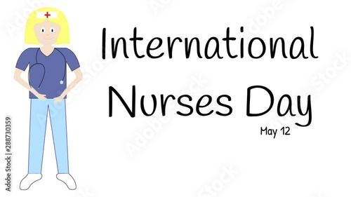 World Nurses Day Illustrated Banner Stock Footage And Royalty