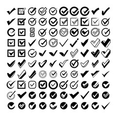 Fototapeta premium check mark icons vector