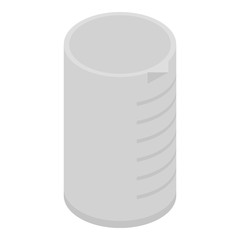 Empty flask icon. Isometric of empty flask vector icon for web design isolated on white background