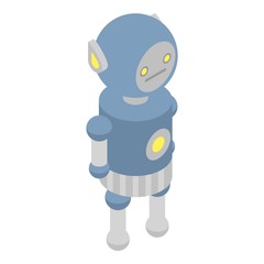 Funny robot icon. Isometric of funny robot vector icon for web design isolated on white background