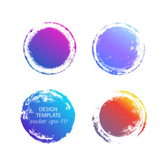 Gradient stamp vector.Grunge circles .Banners, Logos, Icons, Labels and Badges Set.