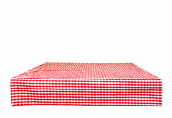  Isolated red checkered tablecloth